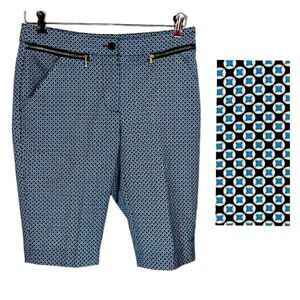 EP Pro Golf Bermuda Shorts Size 4 Retro Geometric